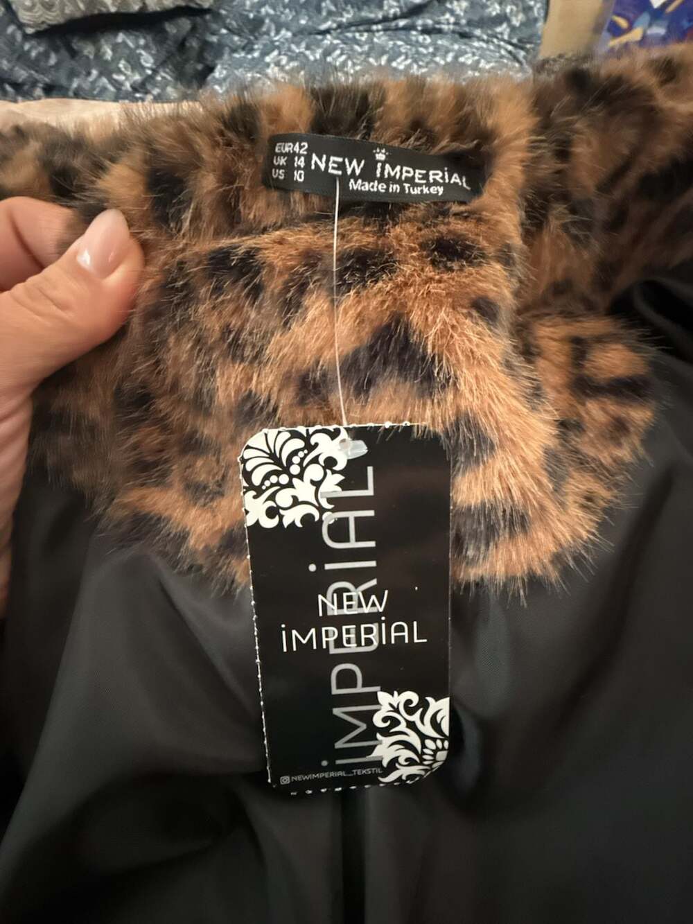 New Imperial Faux Fur Coat Size US 10 Leopard Print Long Jacket
Made in Turkey